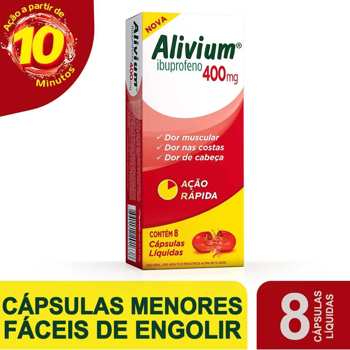 ALIVIUM 400MG C/8 CAP GEL